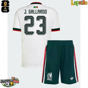Meksiko Jesus Gallardo #23 Vieraspaita Lapsille MM-kisat 2026 Lyhythihainen (+ shortsit)
